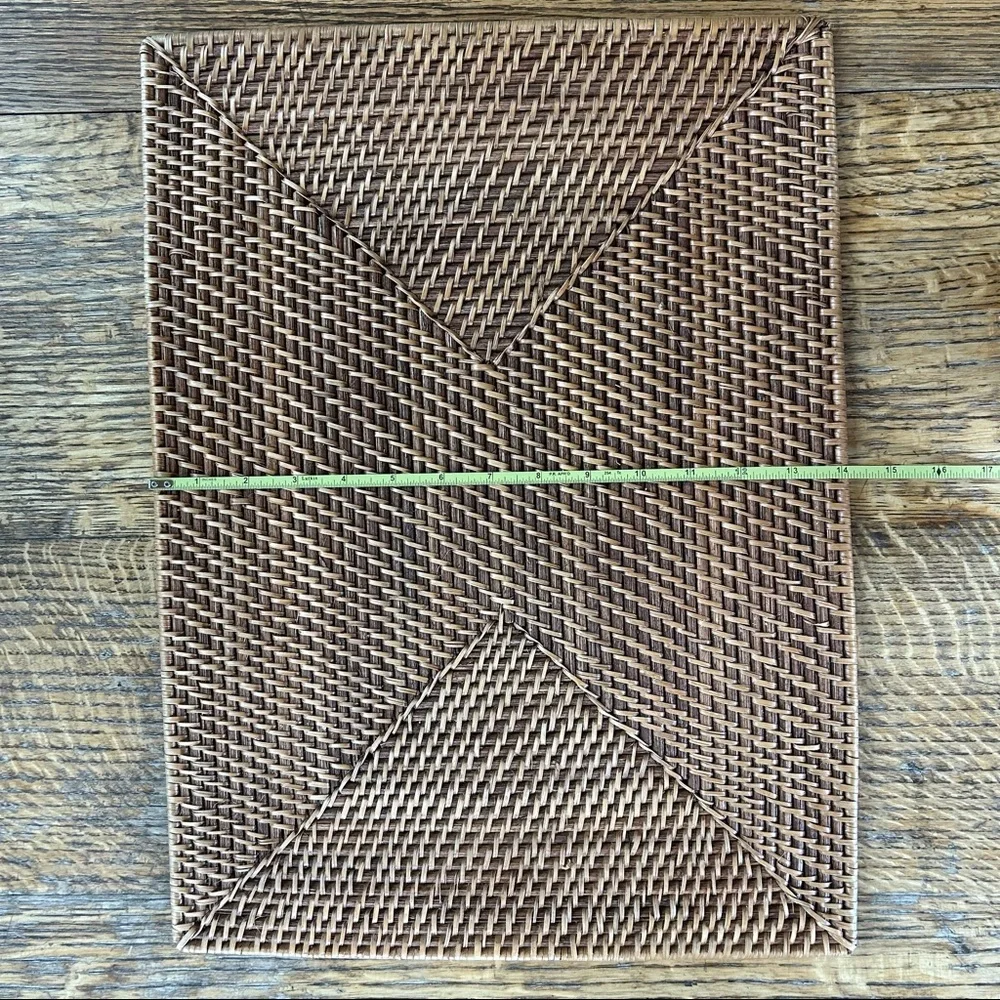 Tava Handwoven Rattan Rectangular Placemats/Chargers